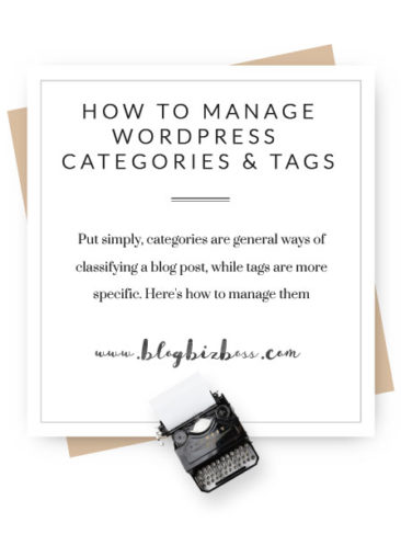 How to manage WordPress categories and tags