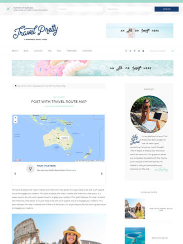 Travel Pretty WordPress theme